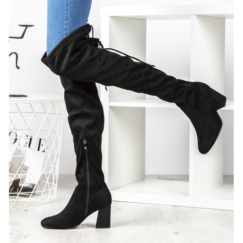 Kozaki Filippo DKZ1029/19 Bk Black czarne srebrny szare 2