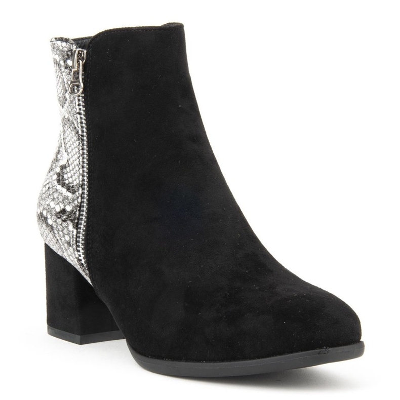 Botki Filippo DBT977/19 Bk Gr Black Grey czarne 1