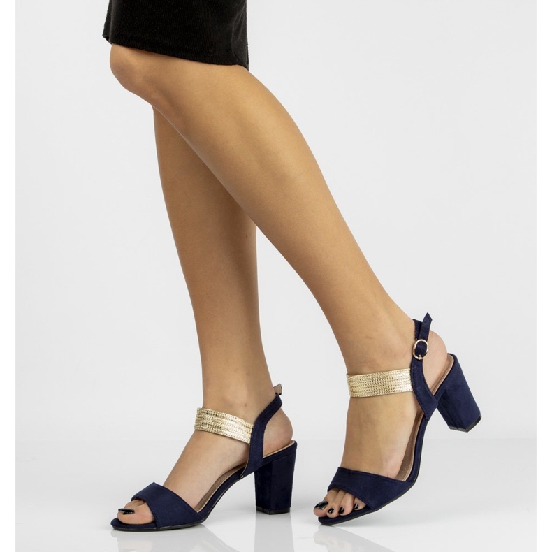 Sandały Filippo DS817/20 Nv Navy granatowe 1