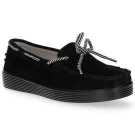 Skórzane półbuty Filippo DP1200/20 Bk czarne 2