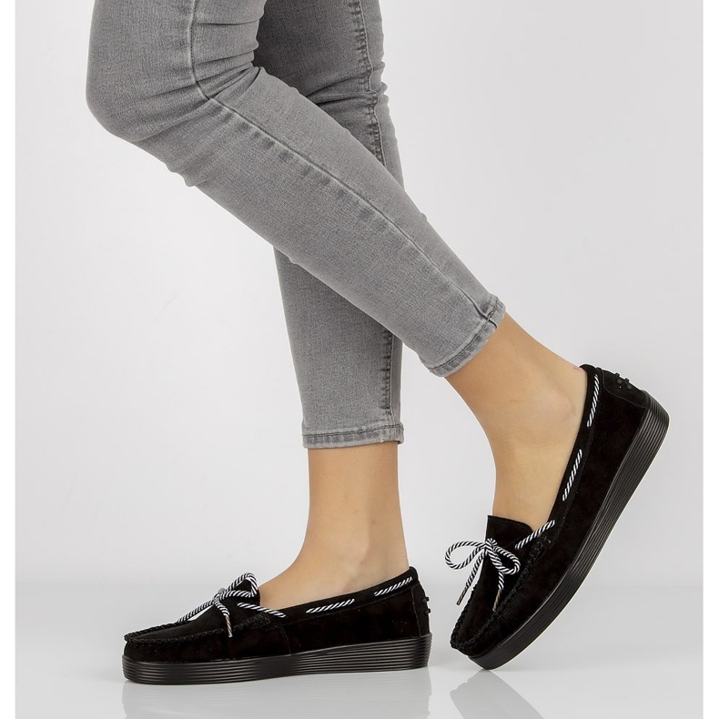 Skórzane półbuty Filippo DP1200/20 Bk czarne 1