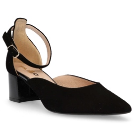 Czółenka Filippo F272 Czarny Zamsz czarne 1