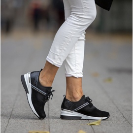 Skórzane sneakersy Filippo DP1388/20 Bk czarne 2