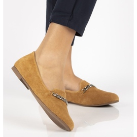 Skórzane mokasyny Filippo DP1219/20 Ca Camel brązowe 1