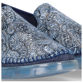 Półbuty Filippo 03512-25/00-0 GR+WZORY granatowe 2