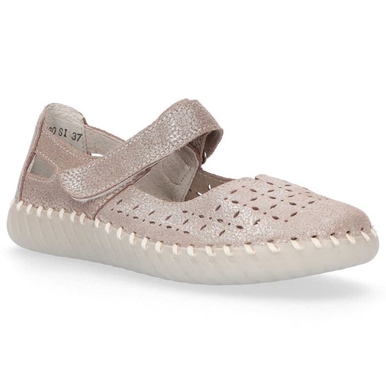 Skórzane półbuty Filippo DP1262/20 Si srebrne srebrny 2