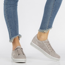 Skórzane półbuty Filippo DP1258/20 Gr szare brązowe 1