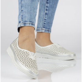 Półbuty Filippo DP1400/20 Wh White białe khaki zielone 1