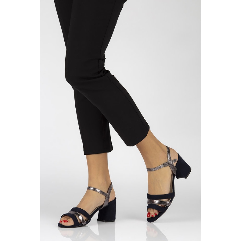 Sandały Filippo DS1284/20 Nv granatowe 1