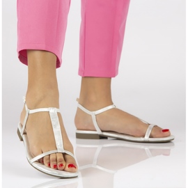 Sandały Filippo DS1297/20 Si Silver srebrny szare 1