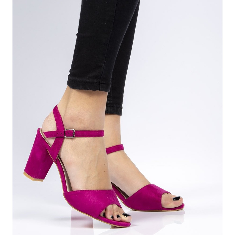 Sandały Filippo DS777/20 Fh Fuchsia czerwone różowe 2