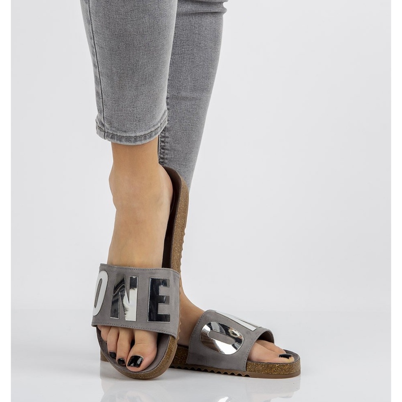 Klapki Filippo DK1374/20 Gr szare 1