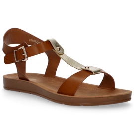 Sandały Filippo DS105/20 Br brązowe żółte 1