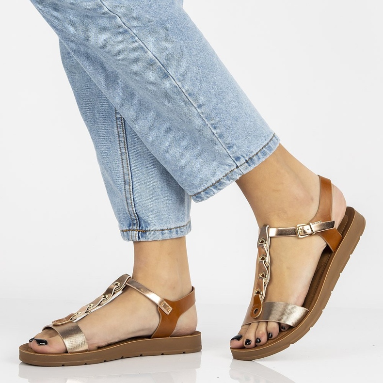 Sandały Filippo DS1300/20 Br Brown brązowe 1