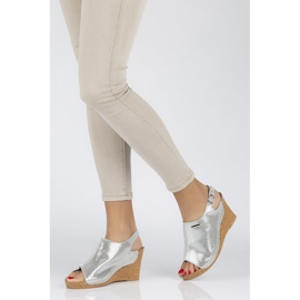 Sandały Filippo DS784/20 Si Silver srebrny szare 1