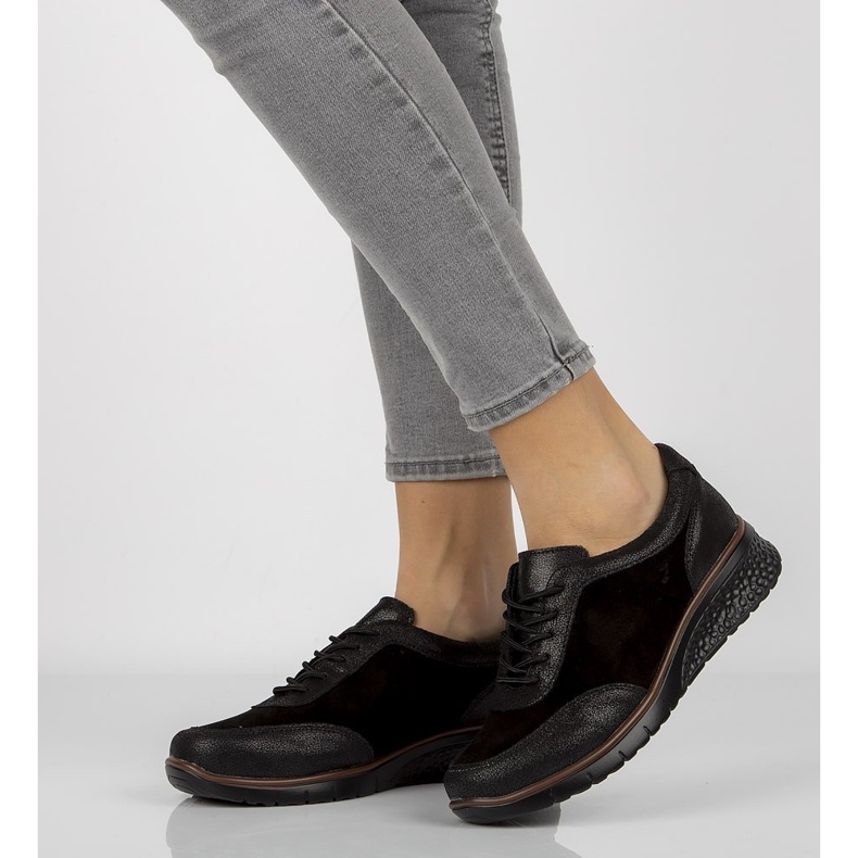 Skórzane półbuty Filippo DP1509/20 Bk czarne 2