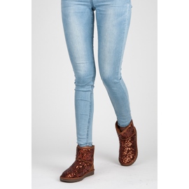 Torna Błyszczące mukluki brązowe 2