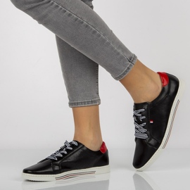 Skórzane półbuty Filippo DP2154/21 Bk czarne 1