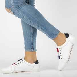 Skórzane półbuty Filippo DP2155/21 Wh białe 1