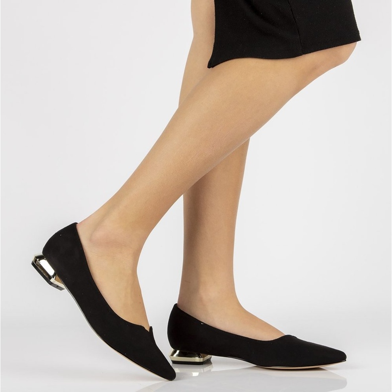 Półbuty na obcasie Filippo DP2091/21 Bk czarne 2