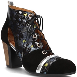 Skórzane trzewiki Filippo 03938-01 Czarne 1