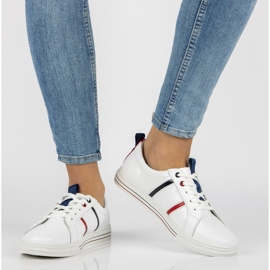 Skórzane półbuty Filippo DP2045/21 Wh białe 1