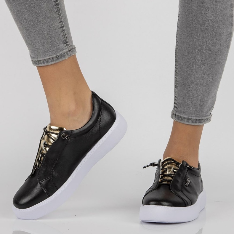 Skórzane półbuty Filippo DP2041/21 Bk czarne 1