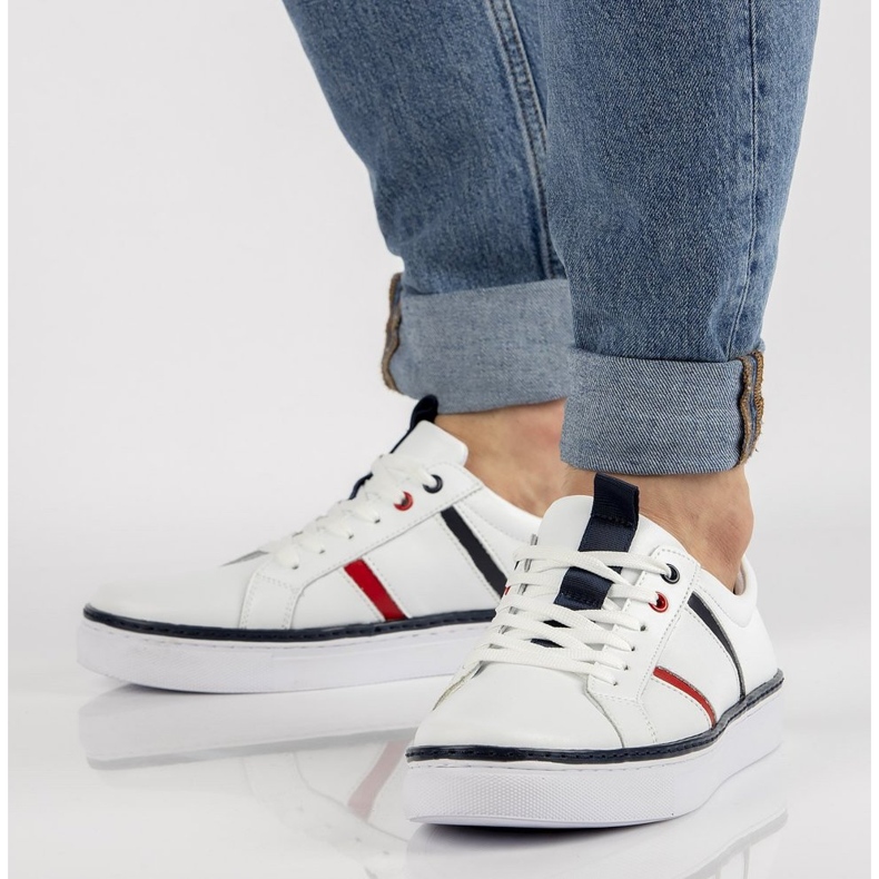 Skórzane półbuty Filippo MP2146/21 Wh białe 1