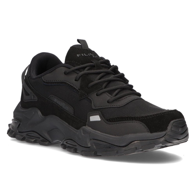 Skórzane buty Filippo MSP2122/21 Bk czarne 1