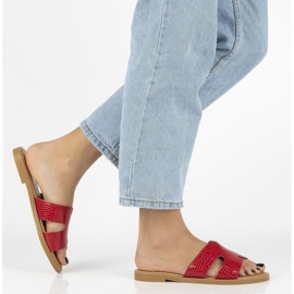 Klapki Filippo DK2100/21 Rd Czerwone 1