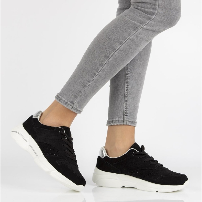 Skórzane Sneakersy Filippo DP2156/21 Bk czarne 1