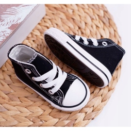 FRROCK Dziecięce Trampki Klasyczne Wysokie Czarne Filemon 3