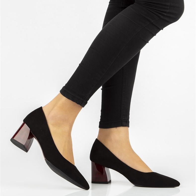 Czółenka Filippo DP2382/21 Bk Rd czarne 2