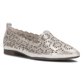 Skórzane lordsy Filippo DP2039/21 Si srebrne srebrny 1