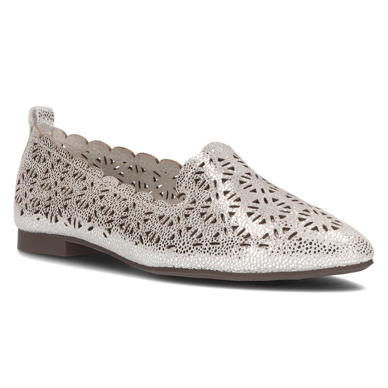 Skórzane lordsy Filippo DP2039/21 Si srebrne srebrny 1