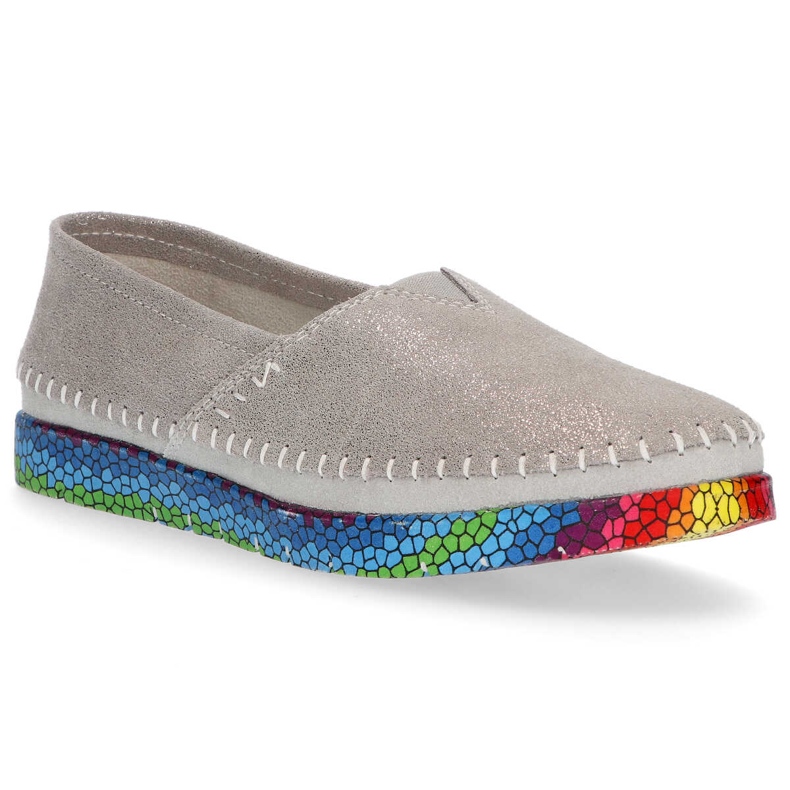 Skórzane półbuty Filippo DP1213/21 Si srebrne srebrny 1