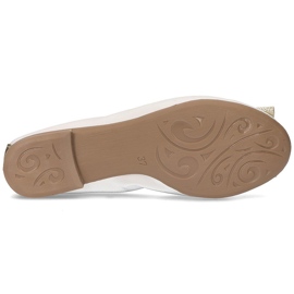 Skórzane baleriny Filippo 103 białe 1