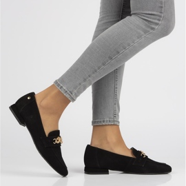 Skórzane mokasyny Filippo 05313 czarne 2