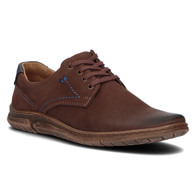 Skórzane półbuty Filippo 858 brązowe 1