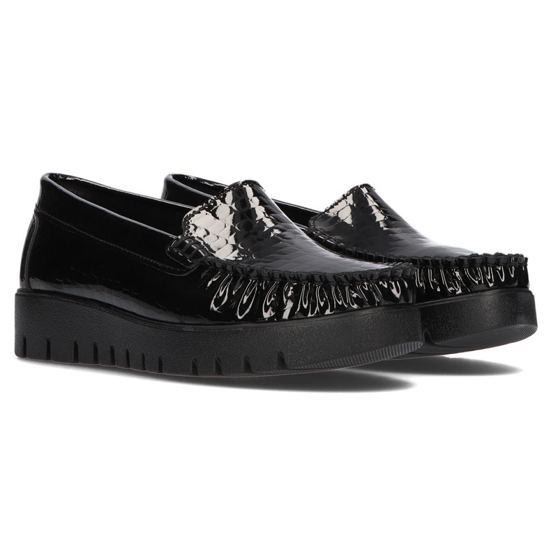 Skórzane półbuty Filippo DP3024/21 Bk Cr czarne 1