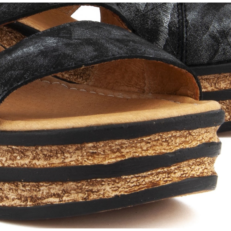 Sandały Filippo 513 Czarny Mazan czarne 2