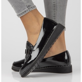 Skórzane mokasyny Filippo DP1515/22 Bk L czarne 2