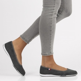 Skórzane półbuty Filippo DP143/22 Gr szare 2