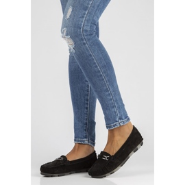 Skórzane Mokasyny Filippo DP1202/22 czarne 1