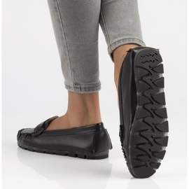 Skórzane mokasyny Filippo DP3629/22 Bk czarne 1