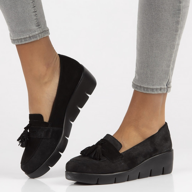 Skórzane Mokasyny Filippo DP3162/22 Bk Su czarne 1