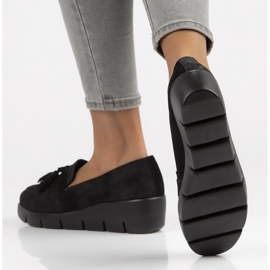 Skórzane Mokasyny Filippo DP3162/22 Bk Su czarne 2