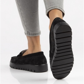 Skórzane mokasyny Filippo DP3334/22 Bk czarne 1