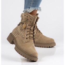 Botki Filippo DBT3677/22 Be beżowe beżowy 1