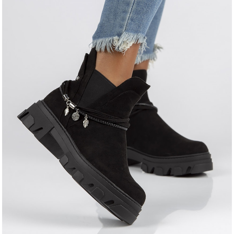 Botki Filippo DBT3674/22 Bk czarne 2